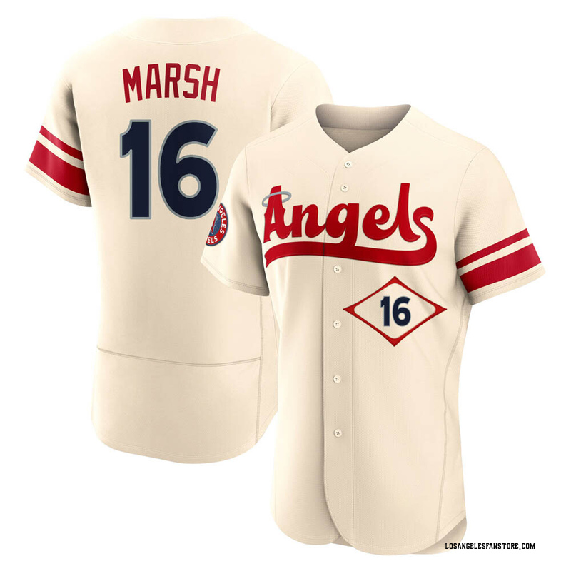 Men's Los Angeles Angels Brandon Marsh Gray Road Jersey - Authentic