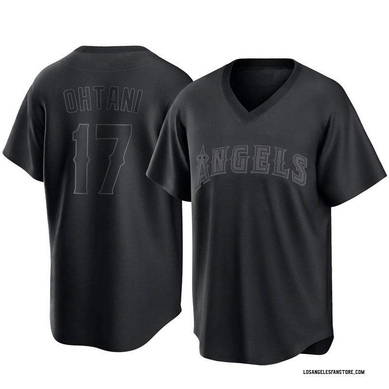 Nike Shohei Ohtani Los Angeles Angels Black Pitch Black Fashion Replica  Player Jersey